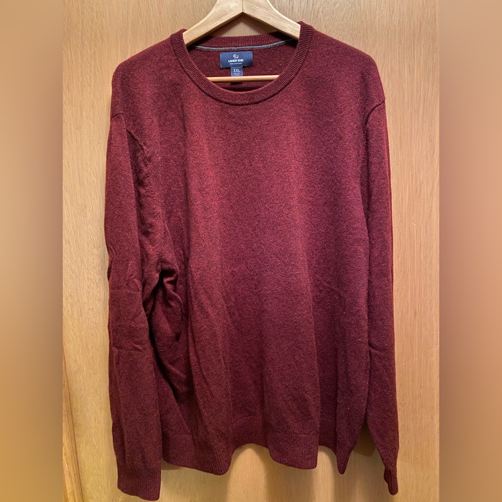 Lands’ End men’s cashmere crew neck sweater size XXL